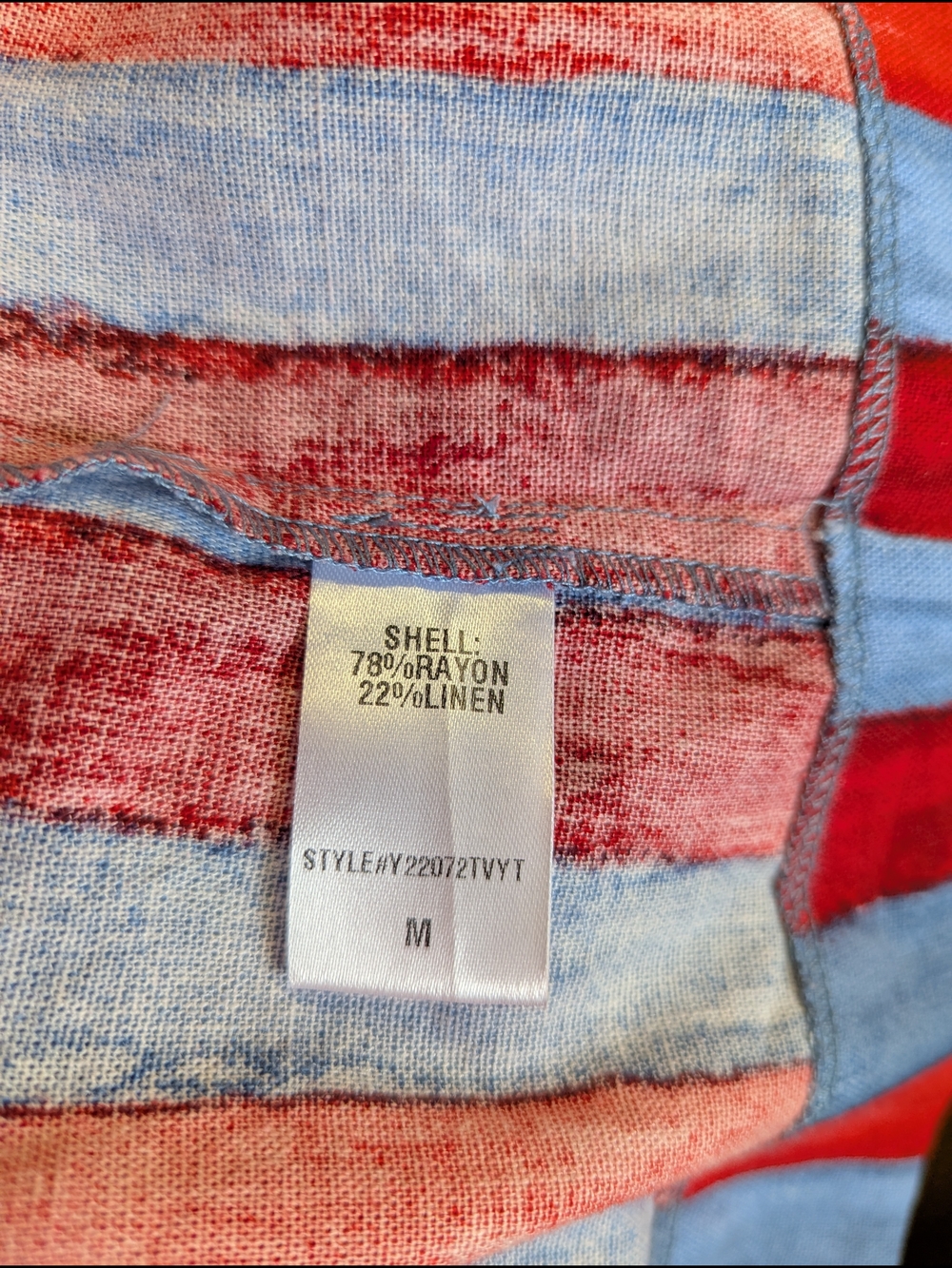 Pomander Place Red & Blue Striped Short Sleeve Tunic Dress - Picture 9 of 10